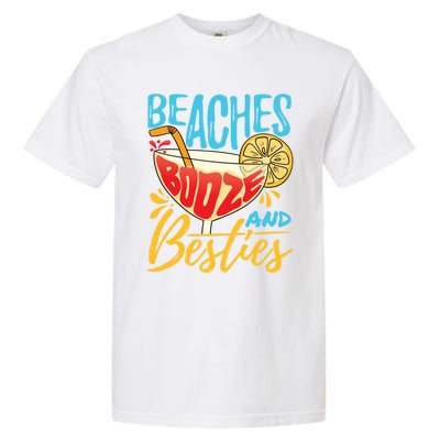 Island Party Beach Bachelorette Gift Beaches Booze And Besties Meaningful Gift Garment-Dyed Heavyweight T-Shirt