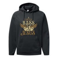 I Play Bass For Jesus Bassist Musician Bass Guitar Music Performance Fleece Hoodie