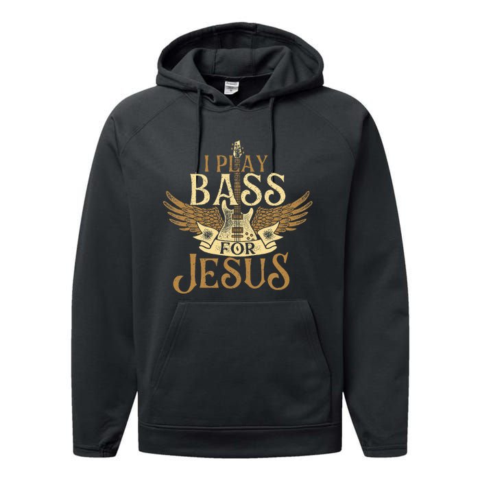 I Play Bass For Jesus Bassist Musician Bass Guitar Music Performance Fleece Hoodie