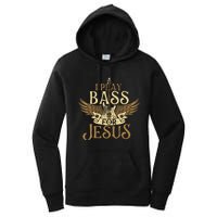 I Play Bass For Jesus Bassist Musician Bass Guitar Music Women's Pullover Hoodie