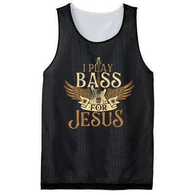 I Play Bass For Jesus Bassist Musician Bass Guitar Music Mesh Reversible Basketball Jersey Tank