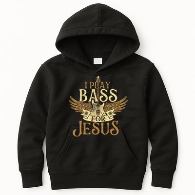 I Play Bass For Jesus Bassist Musician Bass Guitar Music Kids Hoodie