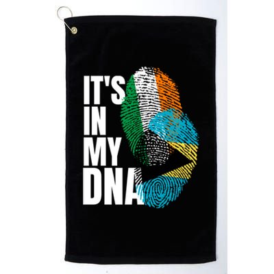 Irish Plus Bahamian Mix Dna Flag Heritage Gift Platinum Collection Golf Towel