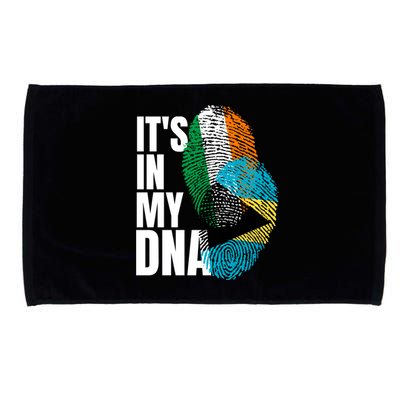 Irish Plus Bahamian Mix Dna Flag Heritage Gift Microfiber Hand Towel