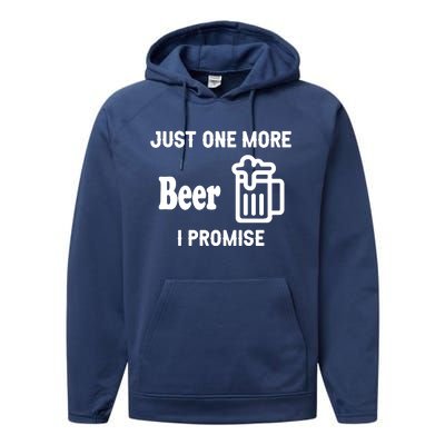 I Promise Beer Lovers Just Performance Fleece Hoodie