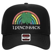 I Pinch Back Shamrock St. Patrick's Day Saint Paddys Rainbow High Crown Mesh Back Trucker Hat