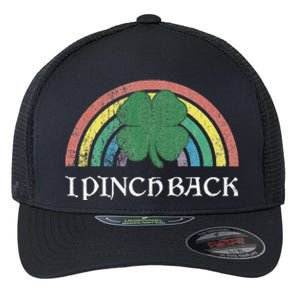 I Pinch Back Shamrock St. Patrick's Day Saint Paddys Rainbow Flexfit Unipanel Trucker Cap