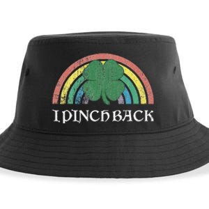 I Pinch Back Shamrock St. Patrick's Day Saint Paddys Rainbow Sustainable Bucket Hat