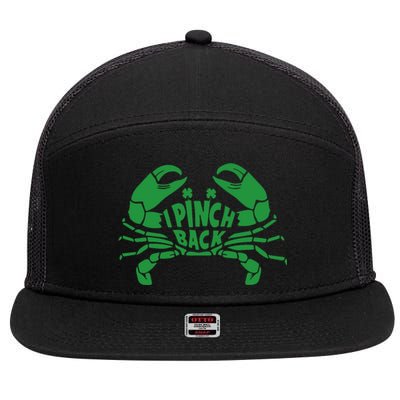 I Pinch Back Cancer Green 7 Panel Mesh Trucker Snapback Hat