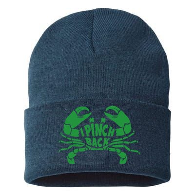 I Pinch Back Cancer Green Sustainable Knit Beanie