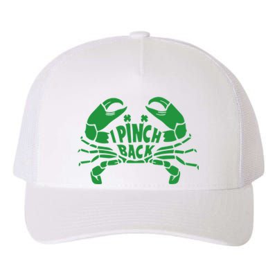 I Pinch Back Cancer Green Yupoong Adult 5-Panel Trucker Hat