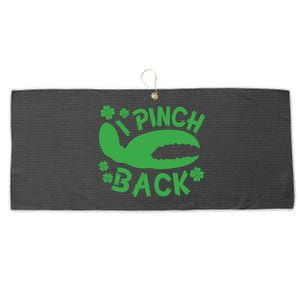 I Pinch Back Funny St Patricks Day Large Microfiber Waffle Golf Towel