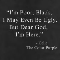 IM Poor Black I May Even Be Ugly Celie Purple Color Movie Beanie