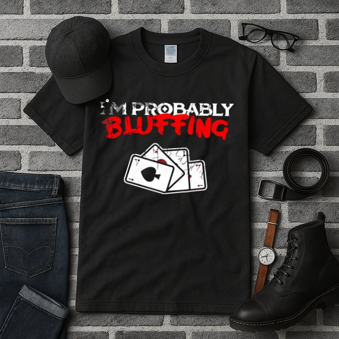 I'm Probably Bluffing Funny Poker Game Player Tall T-Shirt