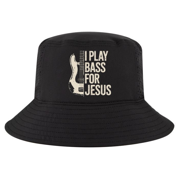 I Play Bass For Jesus Bass Guitar And Christian Bassist Cool Comfort Performance Bucket Hat