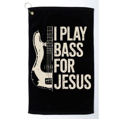 I Play Bass For Jesus Bass Guitar And Christian Bassist Golf Towel