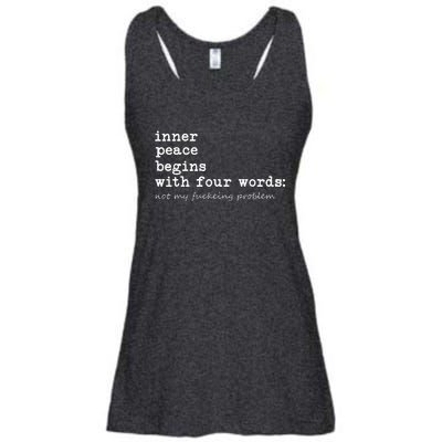 Inner Peace Begins With Four Words Ladies Essential Flowy Tank