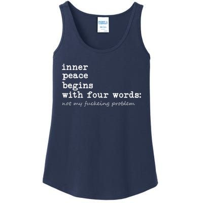 Inner Peace Begins With Four Words Ladies Essential Tank