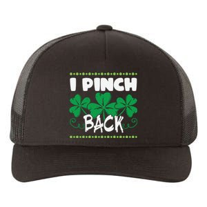 I Pinch Back Shamrock Funny St Patricks Day Yupoong Adult 5-Panel Trucker Hat