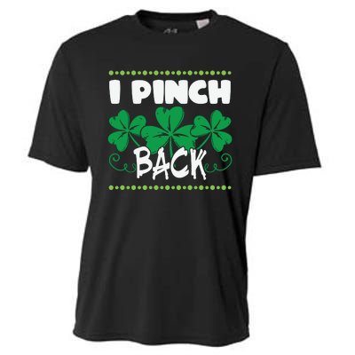 I Pinch Back Shamrock Funny St Patricks Day Cooling Performance Crew T-Shirt