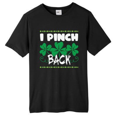 I Pinch Back Shamrock Funny St Patricks Day Tall Fusion ChromaSoft Performance T-Shirt