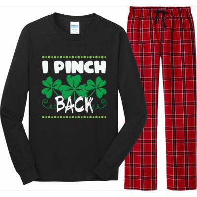 I Pinch Back Shamrock Funny St Patricks Day Long Sleeve Pajama Set