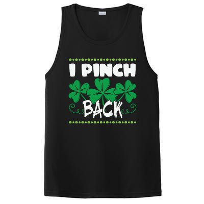 I Pinch Back Shamrock Funny St Patricks Day PosiCharge Competitor Tank