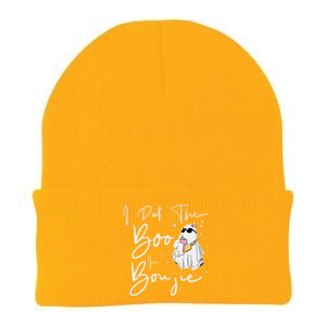 I Put Boo In Boujie Funny Halloween Boujee Cute Boo Knit Cap Winter Beanie