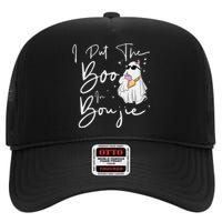 I Put Boo In Boujie Funny Halloween Boujee Cute Boo High Crown Mesh Back Trucker Hat