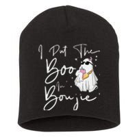 I Put Boo In Boujie Funny Halloween Boujee Cute Boo Short Acrylic Beanie