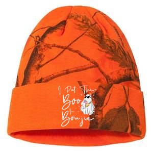 I Put Boo In Boujie Funny Halloween Boujee Cute Boo Kati Licensed 12" Camo Beanie