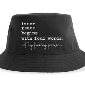 Inner Peace Begins With Four Words Sustainable Bucket Hat