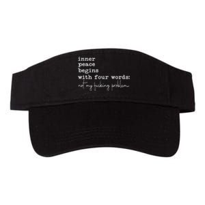 Inner Peace Begins With Four Words Valucap Bio-Washed Visor