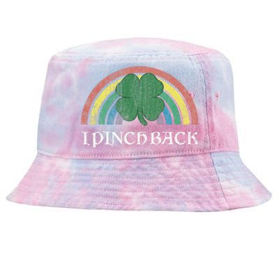 I Pinch Back Shamrock St. Patrick's Day Saint Paddys Rainbow Tie-Dyed Bucket Hat