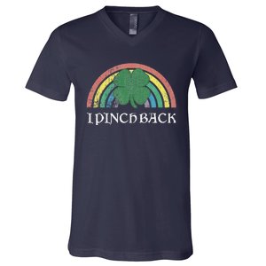 I Pinch Back Shamrock St. Patrick's Day Saint Paddys Rainbow V-Neck T-Shirt