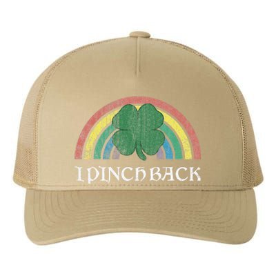 I Pinch Back Shamrock St. Patrick's Day Saint Paddys Rainbow Yupoong Adult 5-Panel Trucker Hat