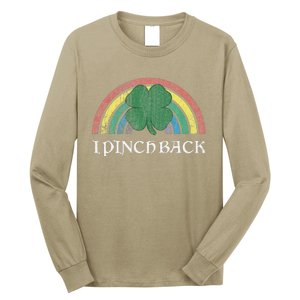 I Pinch Back Shamrock St. Patrick's Day Saint Paddys Rainbow Long Sleeve Shirt