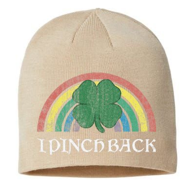 I Pinch Back Shamrock St. Patrick's Day Saint Paddys Rainbow Sustainable Beanie