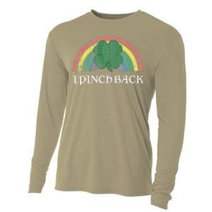 I Pinch Back Shamrock St. Patrick's Day Saint Paddys Rainbow Cooling Performance Long Sleeve Crew