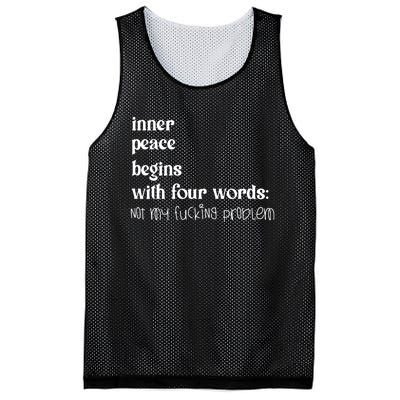 Inner Peace Begins With Four Words Mesh Reversible Basketball Jersey Tank