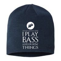 I Play Bass Funny Bass Guitar Sustainable Beanie