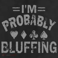 I'm Probably Bluffing Poker Distressed Gambling Cards 11oz C Handle Ceramic Mug