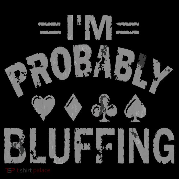 I'm Probably Bluffing Poker Distressed Gambling Cards Flatbill Hat