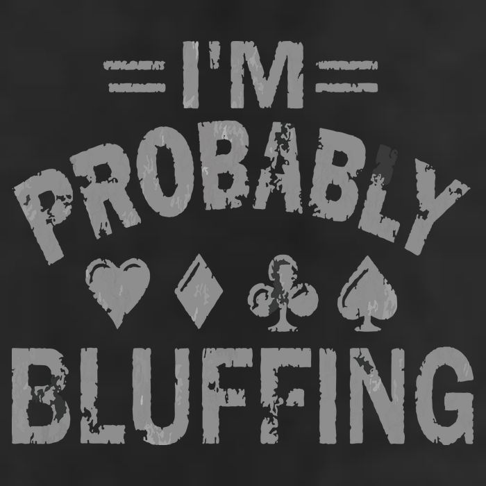 I'm Probably Bluffing Poker Distressed Gambling Cards Golf Towel
