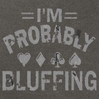 I'm Probably Bluffing Poker Distressed Gambling Cards Cotton Canvas Backpack