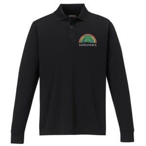 I Pinch Back Shamrock St. Patrick's Day Saint Paddys Rainbow Performance Long Sleeve Polo