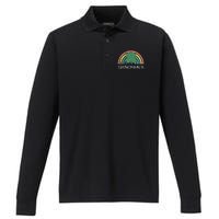 I Pinch Back Shamrock St. Patrick's Day Saint Paddys Rainbow Performance Long Sleeve Polo