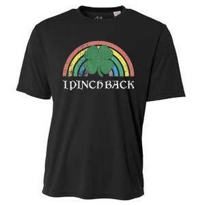 I Pinch Back Shamrock St. Patrick's Day Saint Paddys Rainbow Cooling Performance Crew T-Shirt