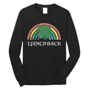 I Pinch Back Shamrock St. Patrick's Day Saint Paddys Rainbow Long Sleeve Shirt