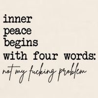 Inner Peace Begins With Four Words Not My Fking Problem Garment-Dyed Women's Muscle Tee